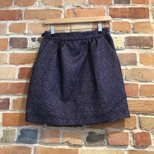 Prada sparkly eggplant black cocktail skirt